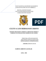 Arroyo_as Culto a Los Hermanos Cristo Sistema Religioso Andino y Cristiano Redes y Formas Culturales Del Poder en Los Andes