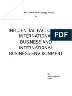 49146003 Influential Factors of International Business and International Business Environment