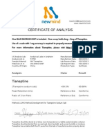 Tianeptine Standard NewMind COA Complete Lot# 20120602