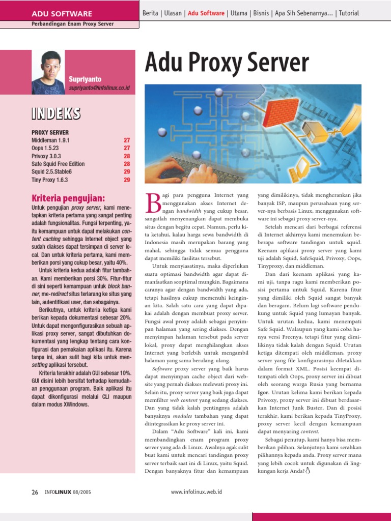 Perbandingan 6 Proxy Server | PDF