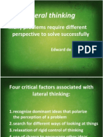 Lateral Thinking: Many Problems Require Different Perspective To Solve Successfully