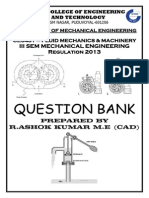 Fluid Mechancis and Machinery Question Bank For 2013 Regulation