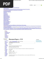 Tcs Placement Papers - Tcs Aptitude Paper With Solutions (Id-2608)