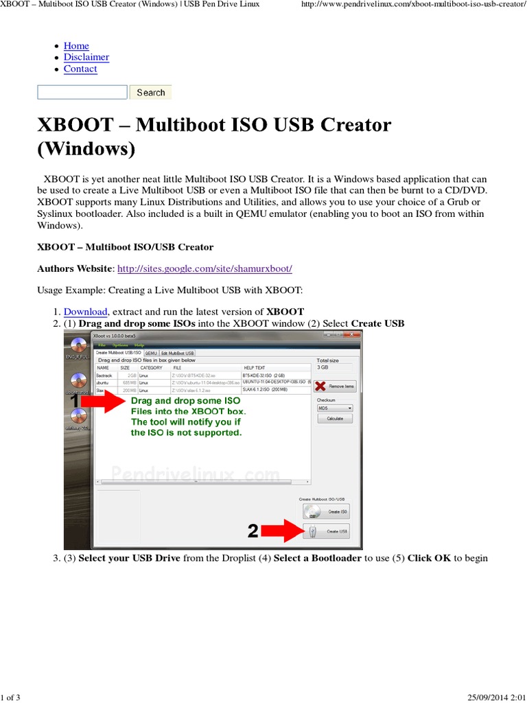 XBOOT Multiboot ISO USB Creator (Windows) USB Pen Drive Linux