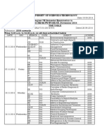 Time Table VII