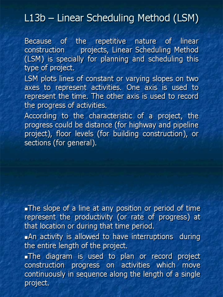 L13b - Linear Scheduling Method (LSM) 1 | Download Free PDF | Teaching ...