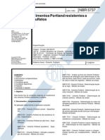 NBR 05737 - 1992 - Cimentos Portland Resistentes a Sulfatos