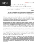 Proposta Cultural para Alenquer