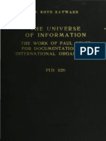 The Universe of Information - Paul Otlet by W. BOYD RAYWARD