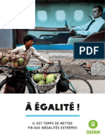 A Egalite - Il Est Temps de Mettre Fin Aux Inegalites Extremes - Rapport Oxfam