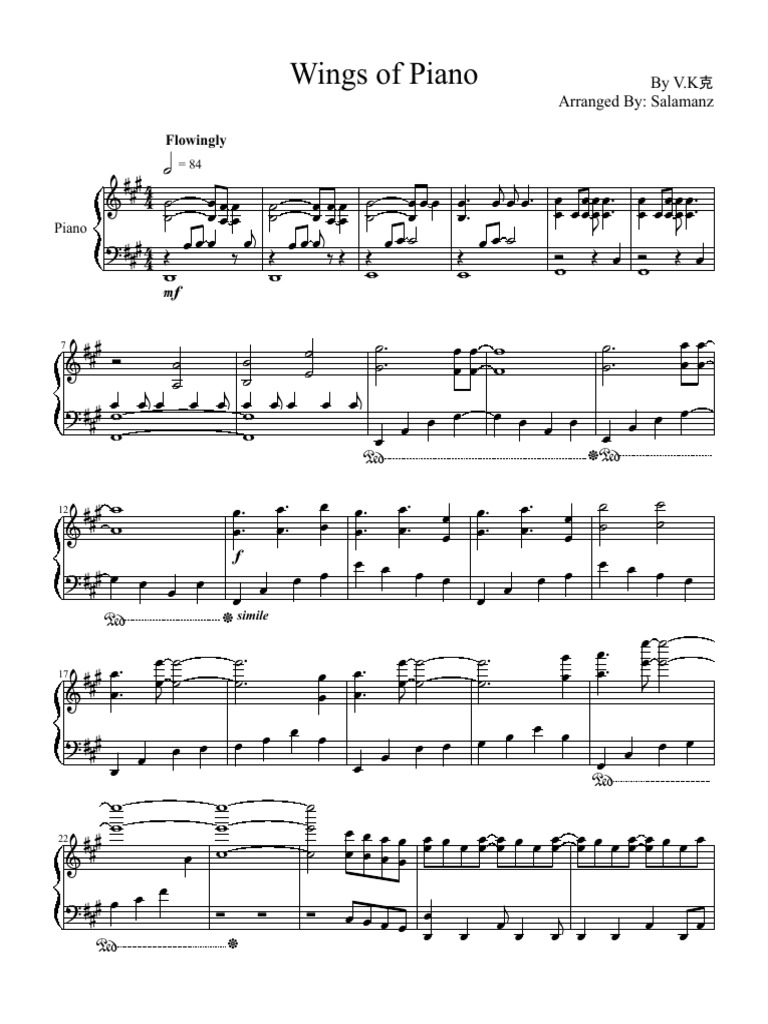 V K克 Wings Of Piano