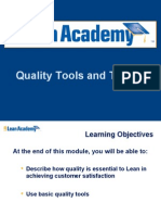 Quality Tools and Topics