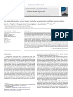 An Optical Humidity Sensor Based on CdTe Nanocrystals Modified Porous Silicon