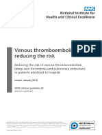 Guidance Venous Thromboembolism Reducing The Risk PDF