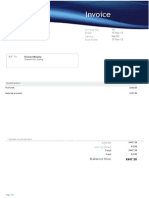 Roof work and materials invoice £447.38