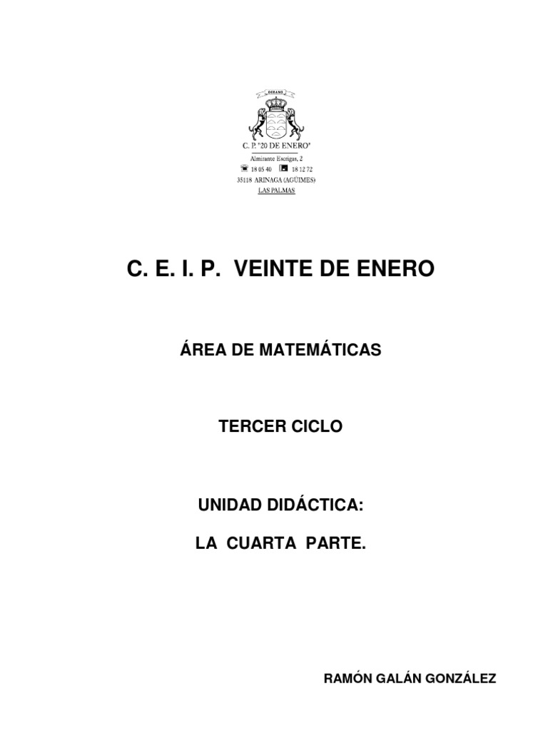Estrategias para Calcular la Cuarta Parte | PDF | Fracción (Matemáticas ...