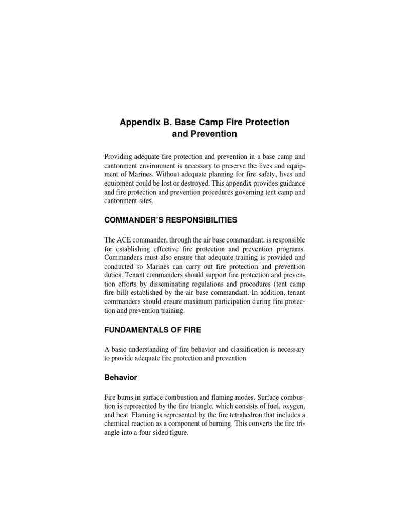 Base Camp Protection | PDF | Fires | Combustion