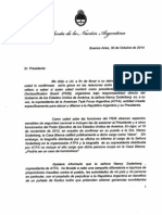 Carta de La Presidenta Cristina Fernández de Kirchner a Su Par de Los Estados Unidos. Versión en Español32102014.