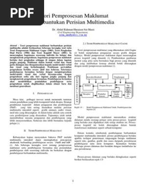 Teori Pemprosesan Maklumat  PDF
