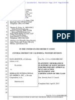 Dana Bostick v Herbalife - Plaintiffs’ Memoradndum in Support of Joint Motion for Preliminary Approval of Class Action Settlement and Certification of Class