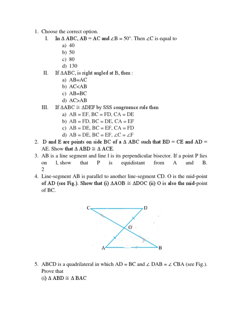 Congruence and Triangle Properties | PDF | Euclid | Euclidean Geometry