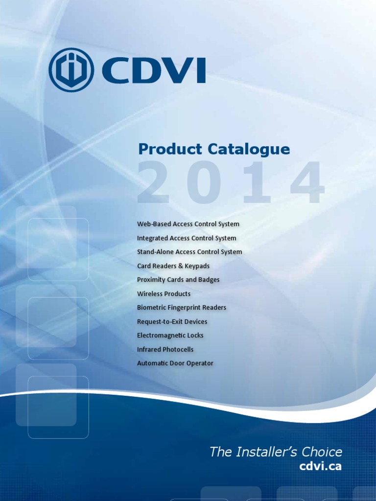 CDVI Catalogue Q4 2014 Web Eng | PDF | Access Control | Computer Network