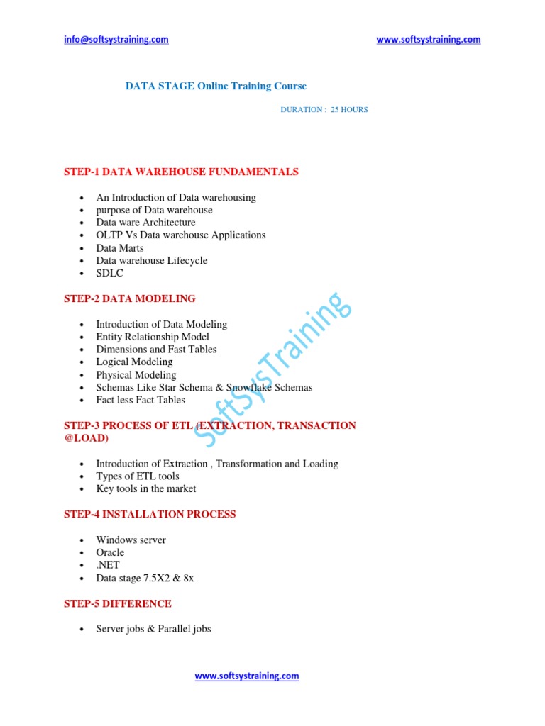 Datastage Online Training PDF | PDF | Data Warehouse | Databases