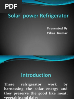 Solar Power Refrigerator