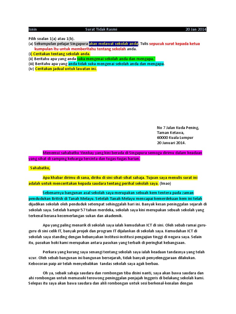 Surat Mengadakan Lawatan Ke Sekolah Pdf