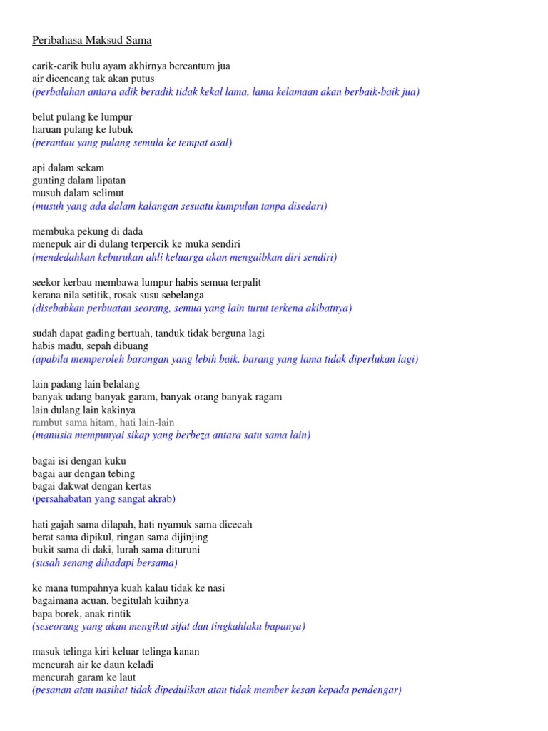 Arti Peribahasa Carik Carik Bulu Ayam Lama Lama Bercantum Juga Dalam Kamus Peribahasa Indonesia Terjemahan Kamus Lengkap Online Semua Bahasa