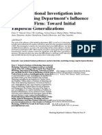 Verhoef 2011 A Cross-National Investigation Into The Marketing Department's Influence Within Firm