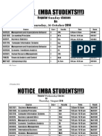 16 October NOTICE (Make Up Class) .Sunday 15102014