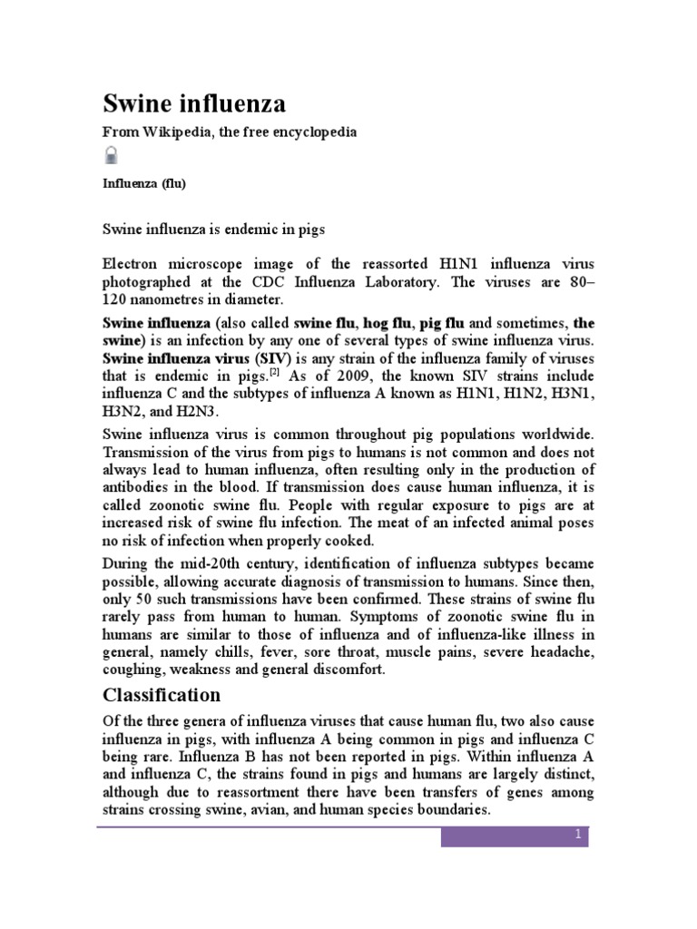 Swine Influenza | PDF | Swine Influenza | Influenza