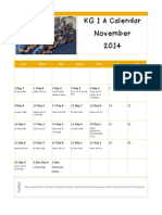 KG 1 A Novemeber Calendar