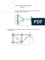 CE 3155 - Structural Analysis (Part 2) Tutorial 1