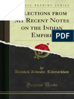 Selections From My Recent Notes On The Indian Empire (1886)