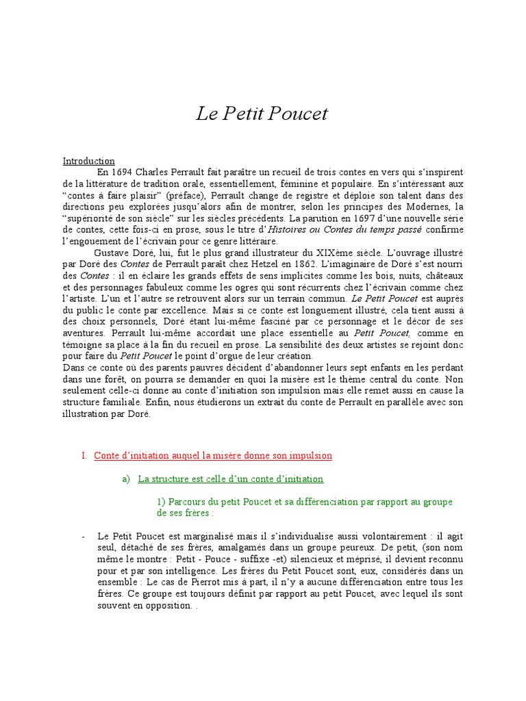 Le Petit Poucet I Conte D Initiation Auquel La Misere Donne Son Impulsion Contes De Fees Fees