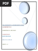 Measurement & Instrumentation: Lab Report No 4