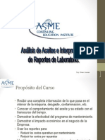 Curso ASME Interpretacion de Analisis de Aceites UPGRADE 2011