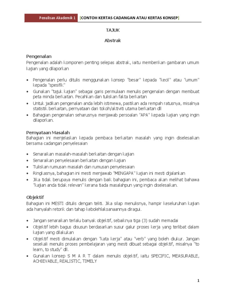 Panduan Penulisan Kertas Konsep  PDF
