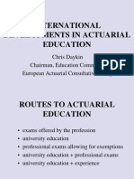 International Developments in Actuarial Education