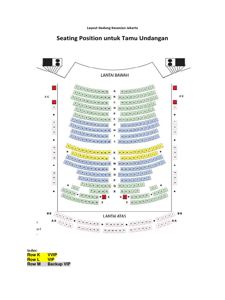 Seating Layout for Gedung Kesenian Jakarta | PDF