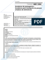 NBR-13994 - Elevadores de Passageiros - Elevadores para Transporte de Pessoa Portadora de Deficie PDF