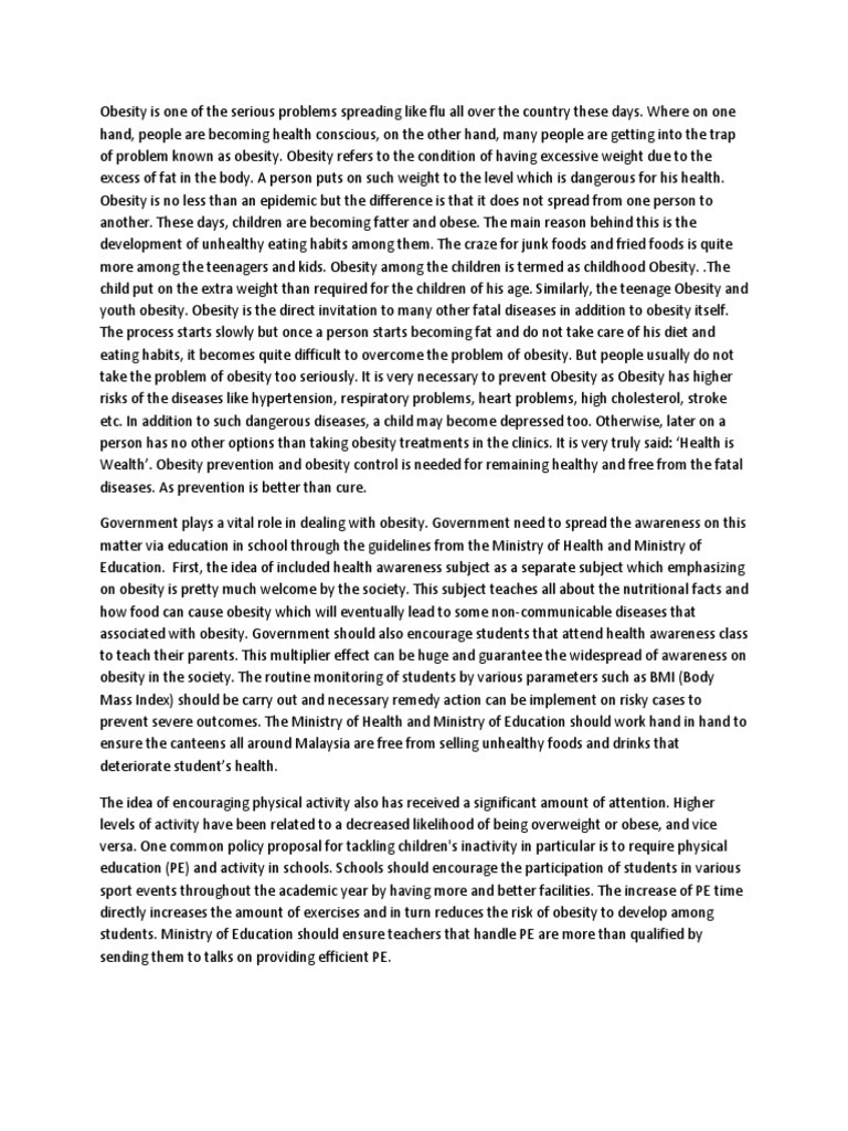 Obesity | PDF | Obesity | Preventive Healthcare