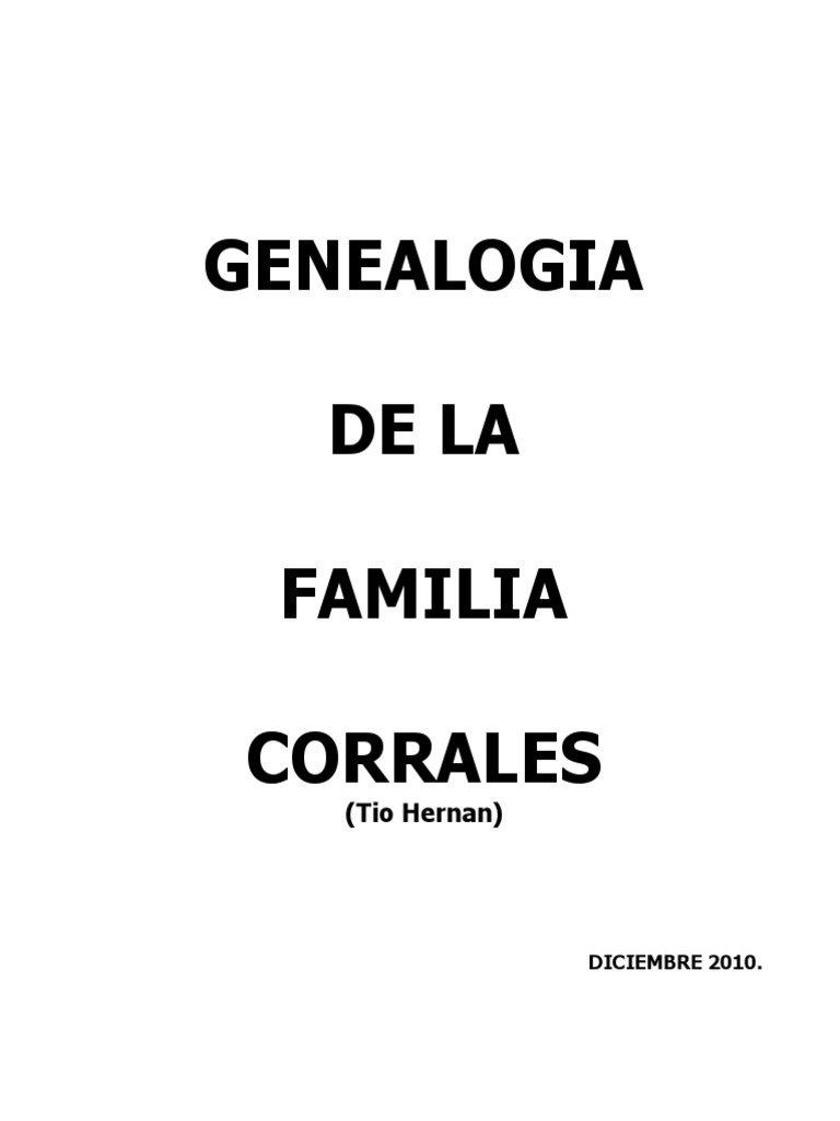 Genealogia Corrales. Costa Rica. | PDF | Costa Rica | Colonización europea  de las Américas