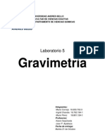 Laboratorio 5: Gravimetria