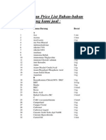 Daftar Dan Bahan Kimia Praktikum Air