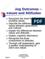 Learning Outcomes - Values and Attitudes: Vandeveer, Menefee, Sinclair 1