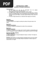 Lab Exercises: LAB 8: (Histogram & Histogram Equalisation)