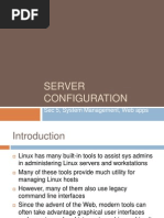 Server Configuration: Sec 5, System Management, Web Apps
